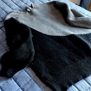 ePretty Chicago Gray/Black Swirl Sweater Dress Size XL